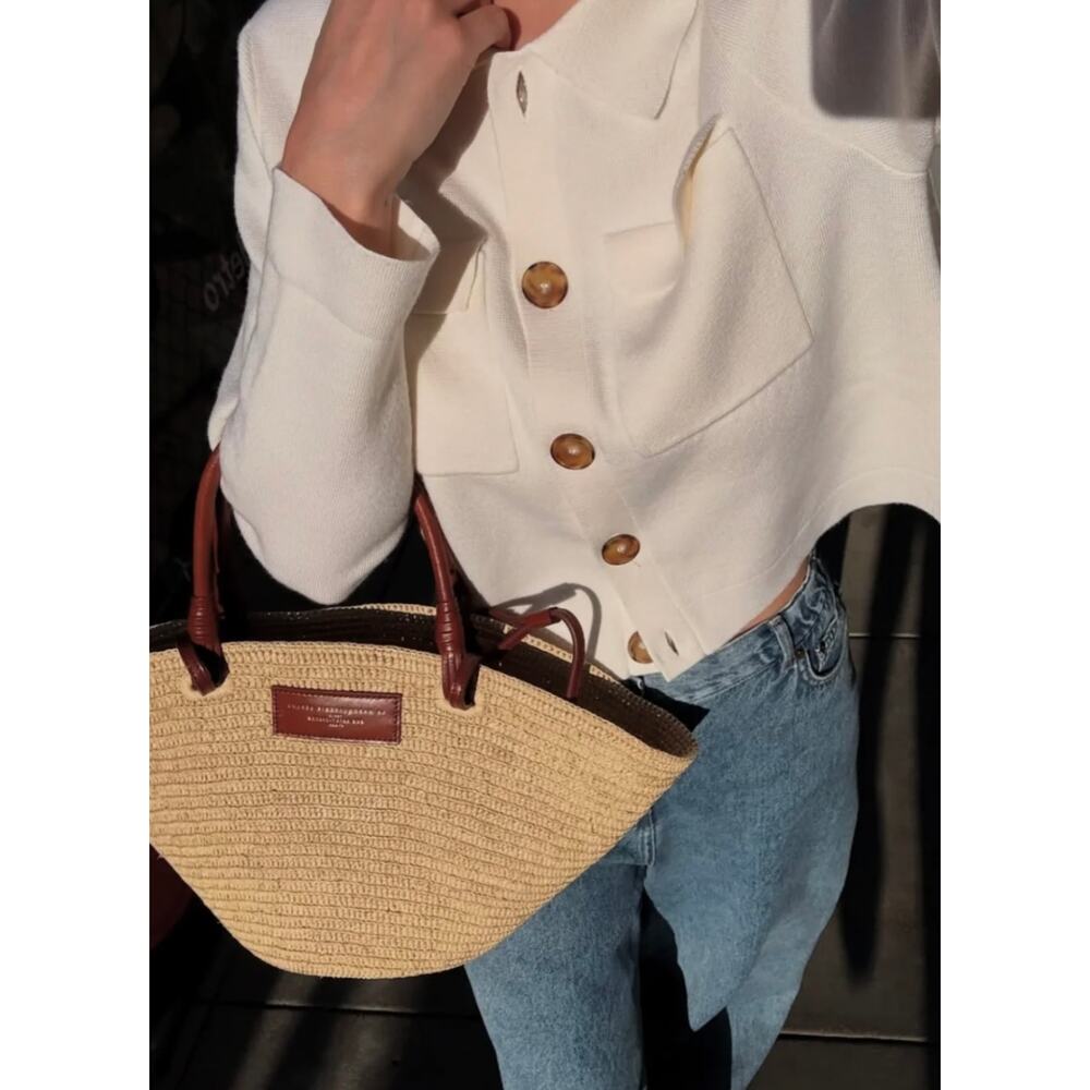 Sezane Betty Sweater Cardigan Ecru - Picture 4 of 10
